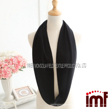 Warm Black 100% Cashmere Infinity Loop Scarf